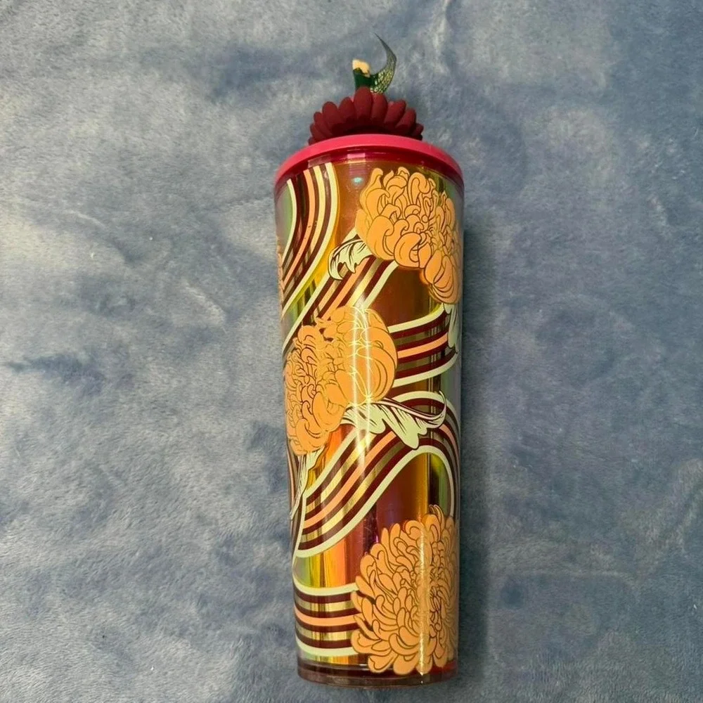 2024 starbucks holiday flower straw cold cup‎ tumbler